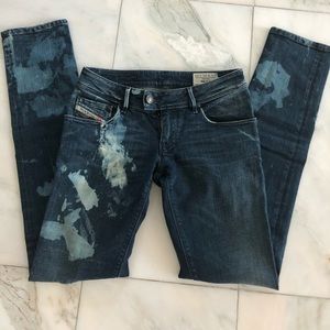Distressed jeans
